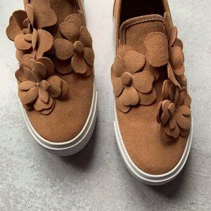 See by Chloe Peach Suede Slip On Loafers